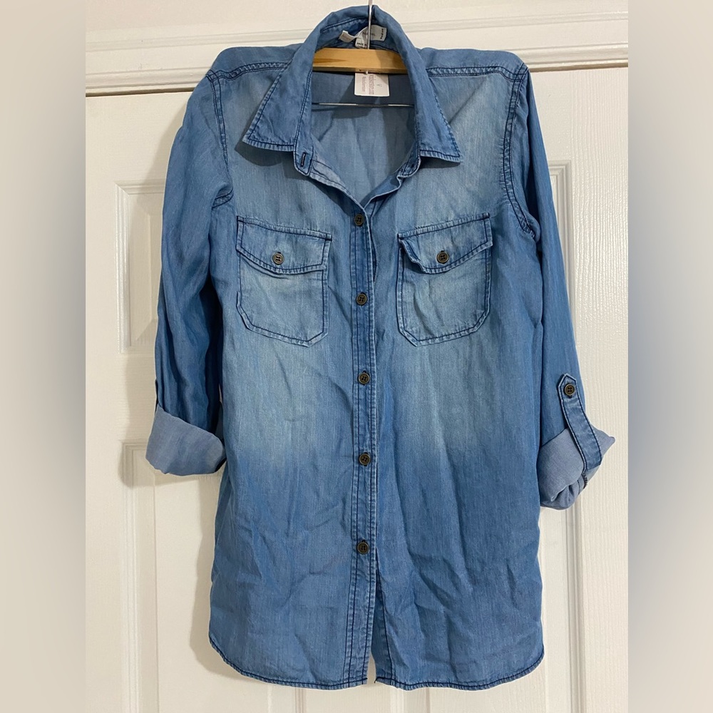 Windsor - Love Tree Denim Button Up Shirt.